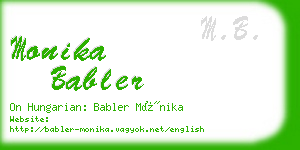 monika babler business card